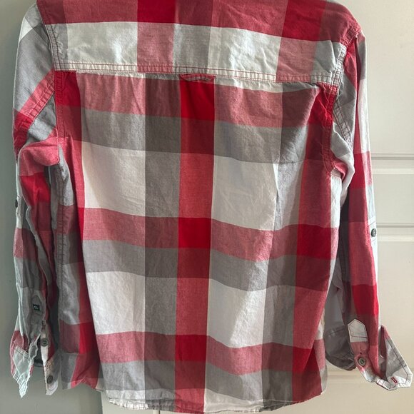 BUFFALO DAVID BITTON LONG SLEEVE PLAID BUTTON UP - YOUTH L - Picture 2 of 3